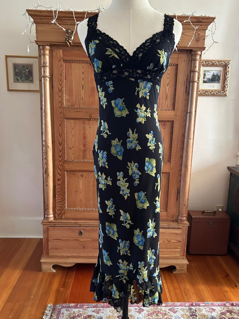 Vintage Betsey Johnson New York Blueberries Hollywood Dress